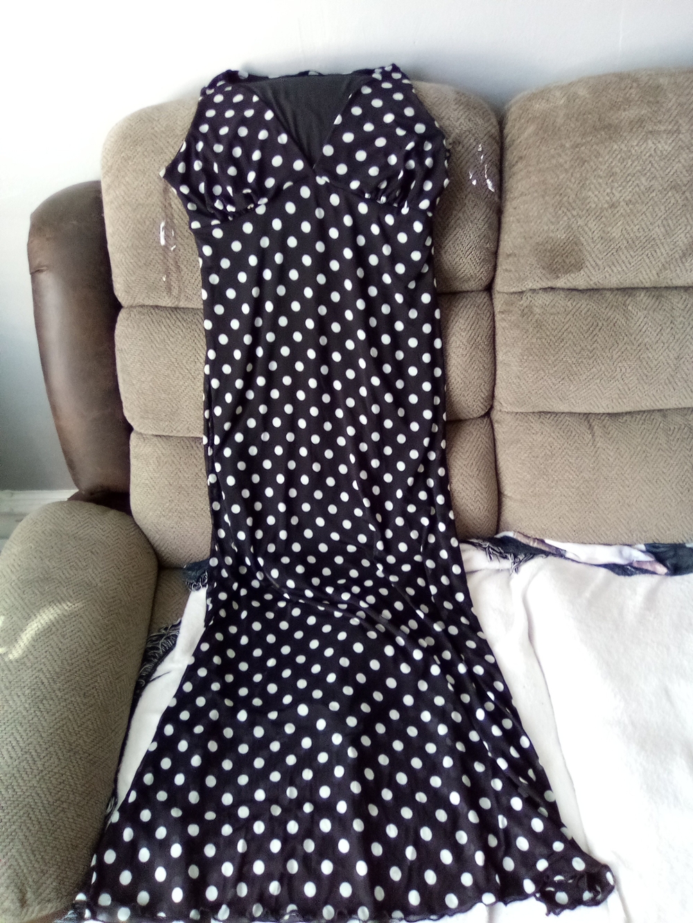 See You Monday Black & White Polka Dot Maxi Dress